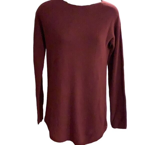 Talbots  Women’s Sweater  Maroon Size Extra Small Cotton Blend - Picture 5 of 8